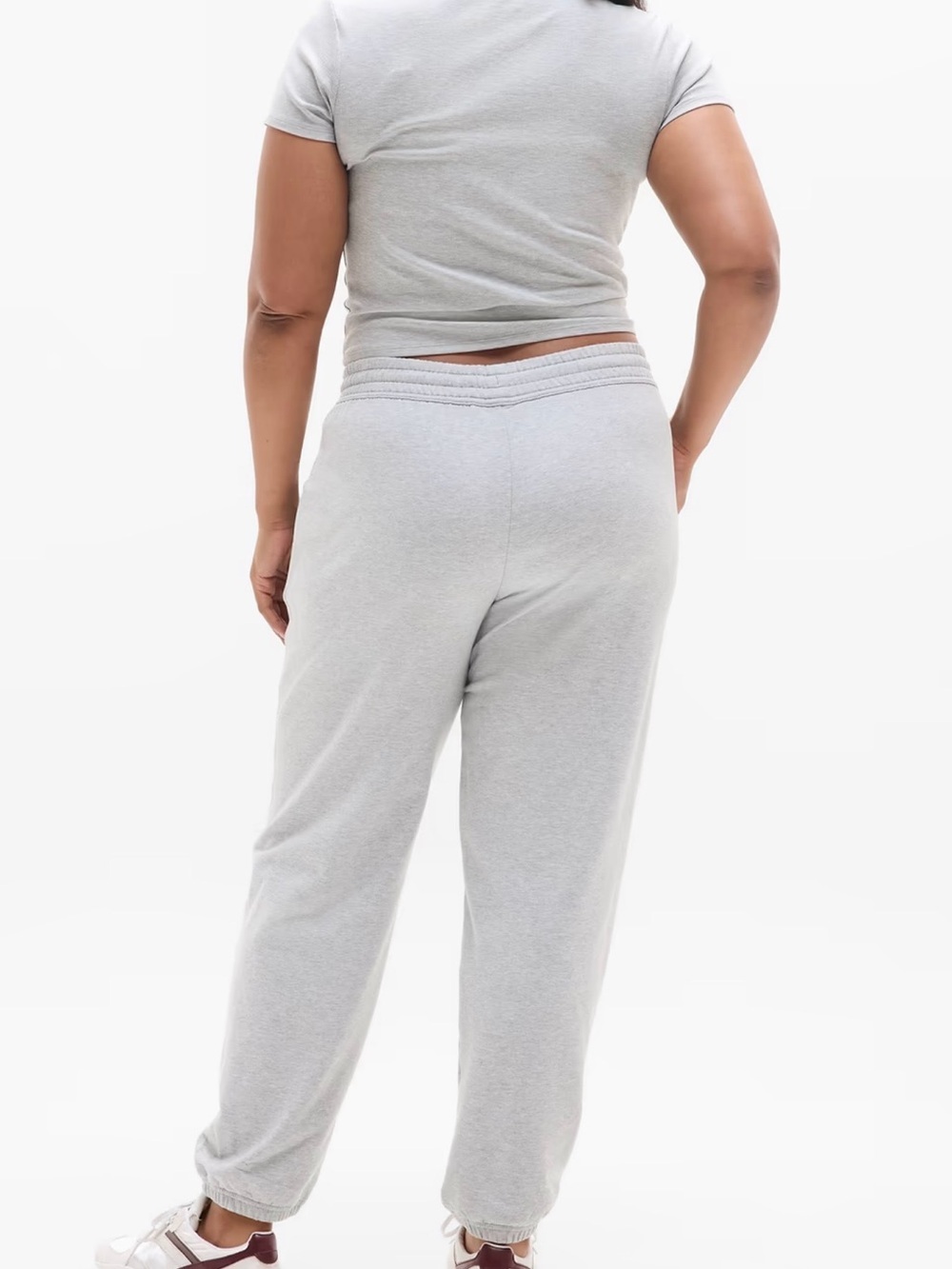 Athleta Light Gray High-Rise Drawstring Joggers Size Large - Picture 2 of 16